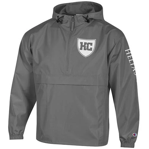 #74 - Champion Packable Jacket - Gray (Unisex) V-Neck Jacket Boat Neck Jacket Square Neck Jacket #74 - Champion Packable Jacket - Gray (Unisex) V-Neck Jacket Boat Neck Jacket Square Neck Jacket