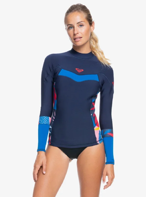 1mm Syncro Long Sleeve Jacket - Navy Nights/Yacht Blue Notch Collar Peter Pan Collar Cowl Neck 1mm Syncro Long Sleeve Jacket - Navy Nights/Yacht Blue Notch Collar Peter Pan Collar Cowl Neck