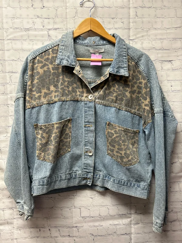 Size Medium Ladies Denim Animal Print Jacket Denim Jacket Leather Jacket Suede Jacket Size Medium Ladies Denim Animal Print Jacket Denim Jacket Leather Jacket Suede Jacket