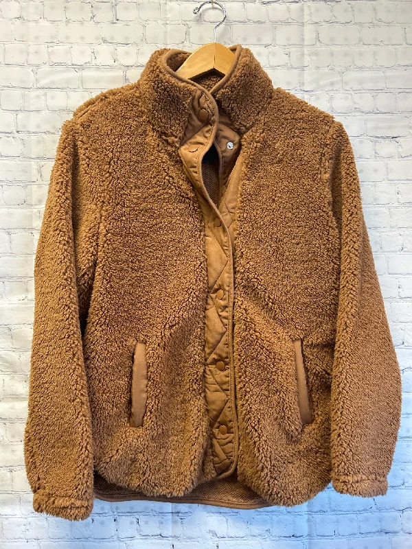 Size Medium Ladies Brown FUR MEMBER'S MARK Jacket Boat Neck Shawl Collar Notched Collar Size Medium Ladies Brown FUR MEMBER'S MARK Jacket Boat Neck Shawl Collar Notched Collar