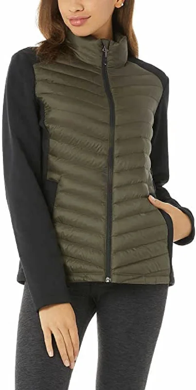 32 Degrees Women's Mixed Media Jacket, Forestwood, S Denim Jacket Leather Jacket Suede Jacket 32 Degrees Women's Mixed Media Jacket, Forestwood, S Denim Jacket Leather Jacket Suede Jacket