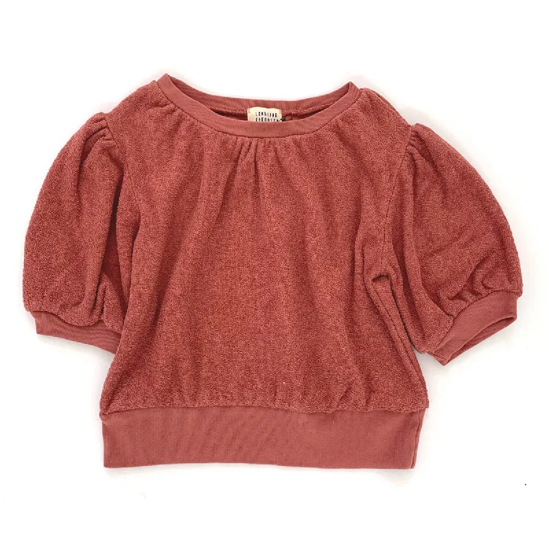 Short Sleeve Sweater in Canyon by Long Live The Queen - Last One In Stock - 6 Years Embroidered Appliqued Beaded Short Sleeve Sweater in Canyon by Long Live The Queen - Last One In Stock - 6 Years Embroidered Appliqued Beaded