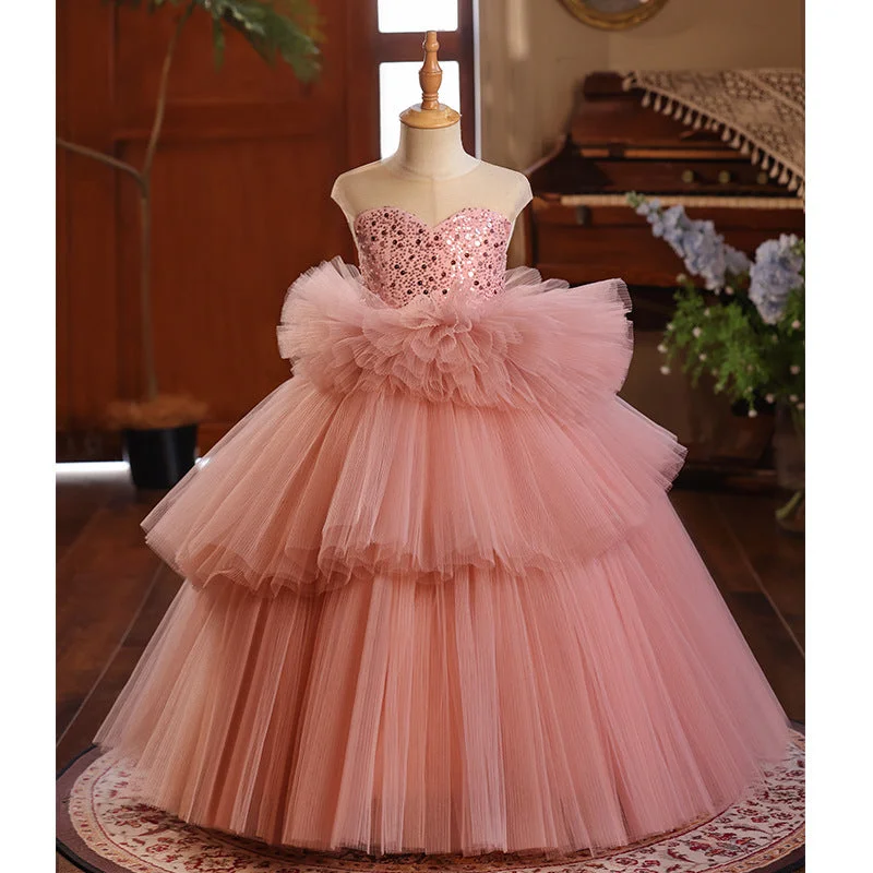 Baby Girls Luxury Ball Gown Birthday Dresses Sequined Dress Toddler Beauty Pageant Dress Baby Girls Luxury Ball Gown Birthday Dresses Sequined Dress Toddler Beauty Pageant Dress