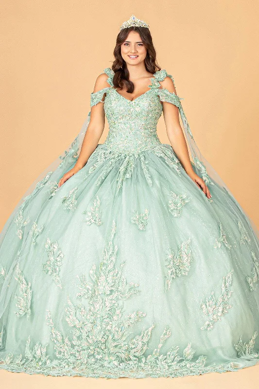 Long Quinceanera Dress Mesh Ball Gown