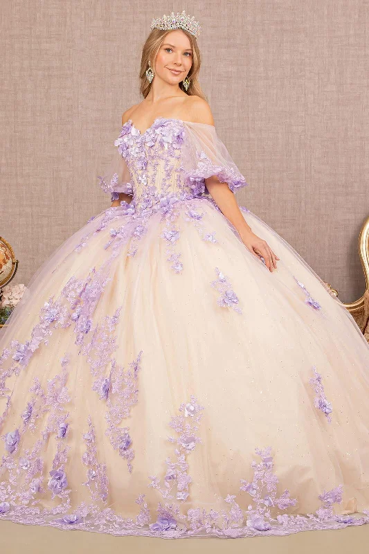 Long Off Shoulder Quinceanera Dress