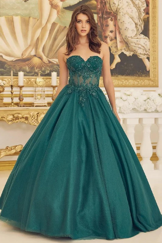 Nox Anabel CU1194 Long Strapless Quinceanera Dress Ball Gown