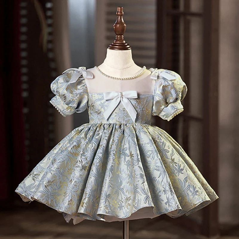 Baby Girls Birthday Formal Dress Flower Girl Dress Embroidery Dress Puffy Princess Dress Baby Girls Birthday Formal Dress Flower Girl Dress Embroidery Dress Puffy Princess Dress