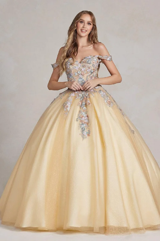 Nox Anabel JU809 Long Off Shoulder Quinceanera Dress