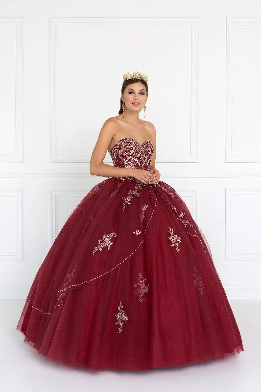 Quinceanera Embellished Tulle Quinceanera Dress with Bolero