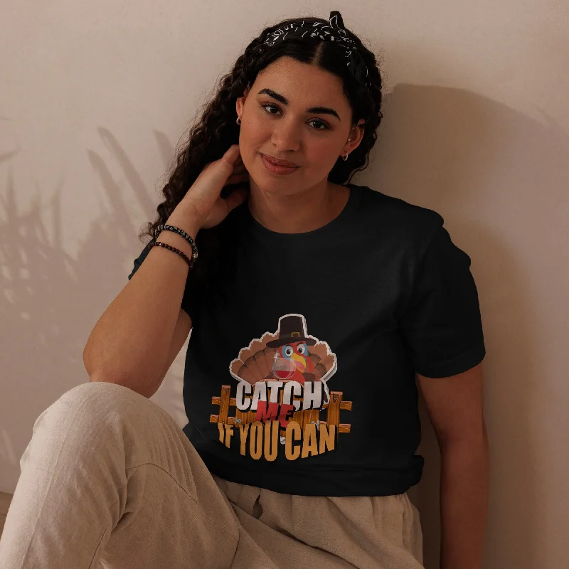 Catch Me If You Can Thanksgiving Graphic Women Staple Eco T-shirt Mesh Blend Leather Blend Suede Blend Catch Me If You Can Thanksgiving Graphic Women Staple Eco T-shirt Mesh Blend Leather Blend Suede Blend