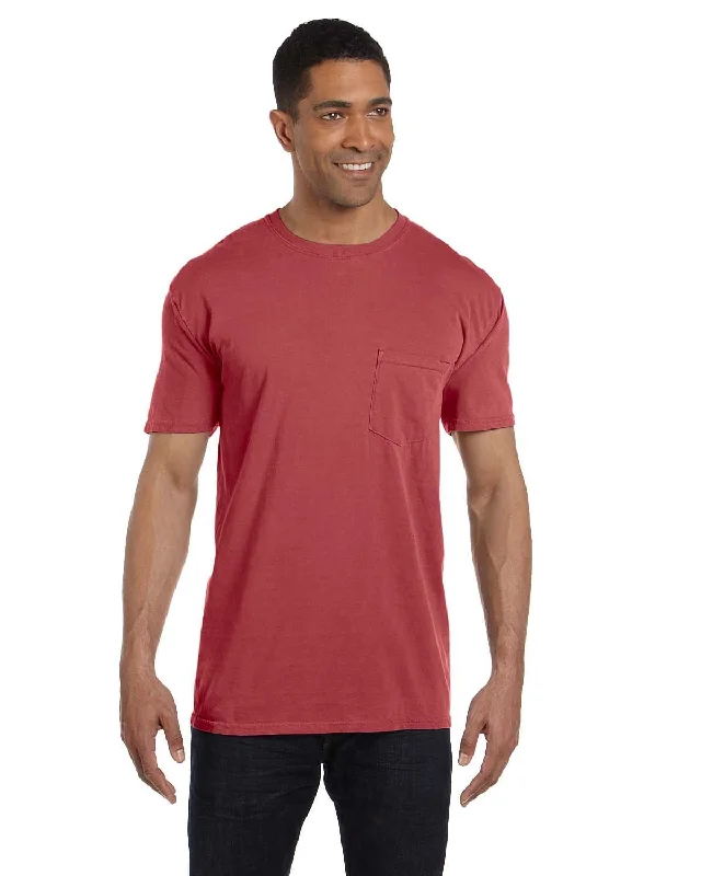 Comfort Colors Garment-Dyed Pocket T-Shirt | Crimson Nylon Fabric Polyester Fabric Spandex Fabric Comfort Colors Garment-Dyed Pocket T-Shirt | Crimson Nylon Fabric Polyester Fabric Spandex Fabric