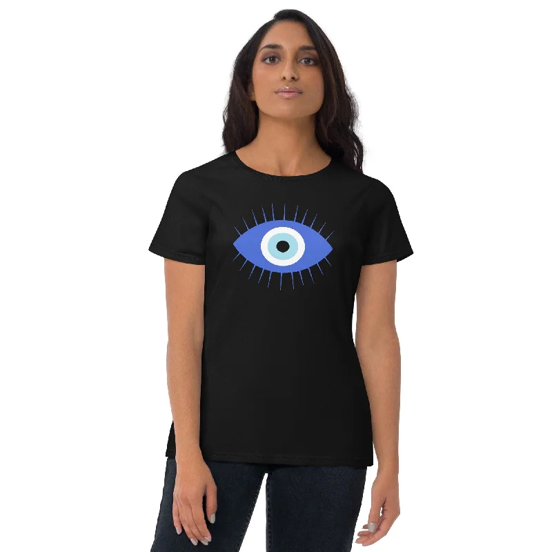 Curse of the Evil Eye Spell of Misfortune Women's Short Sleeve Babydoll T-shirt Wool Fabric Cashmere Fabric Tweed Fabric Curse of the Evil Eye Spell of Misfortune Women's Short Sleeve Babydoll T-shirt Wool Fabric Cashmere Fabric Tweed Fabric