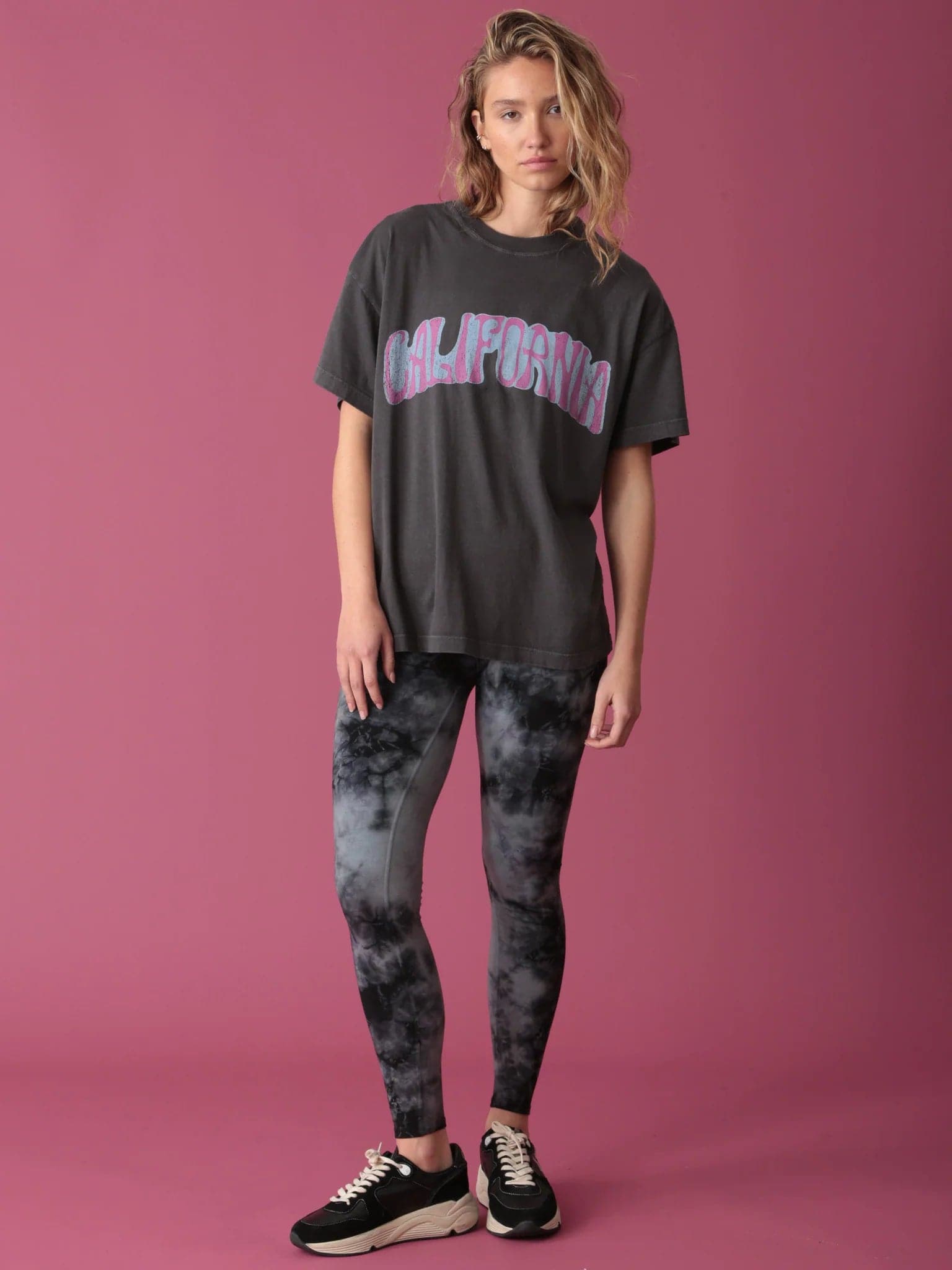 Electric & Rose Signature California Slogan Tee Denim Fabric Leather Fabric Suede Fabric Electric & Rose Signature California Slogan Tee Denim Fabric Leather Fabric Suede Fabric