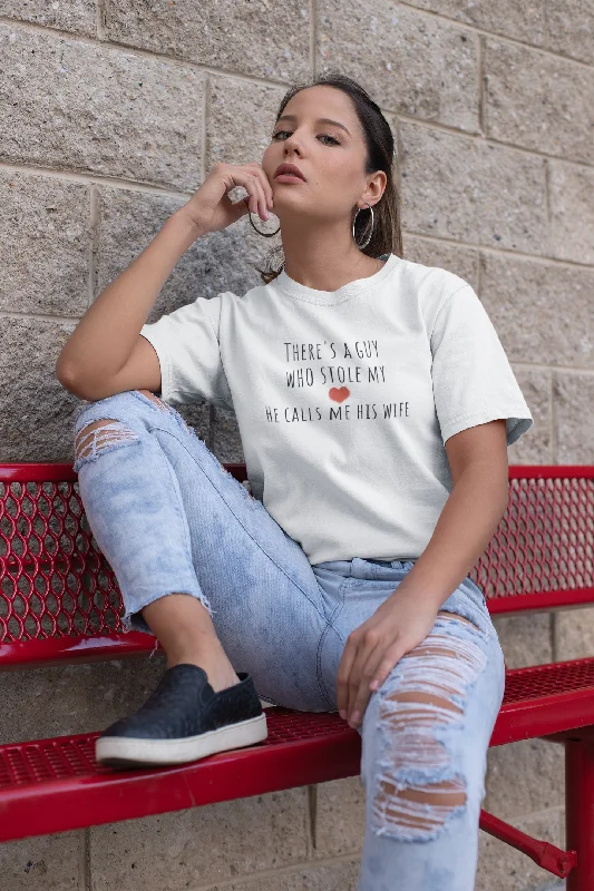 Husband Wife Love Boyfriend T-shirt for Women Knit Fabric Woven Fabric Fleece Fabric Husband Wife Love Boyfriend T-shirt for Women Knit Fabric Woven Fabric Fleece Fabric