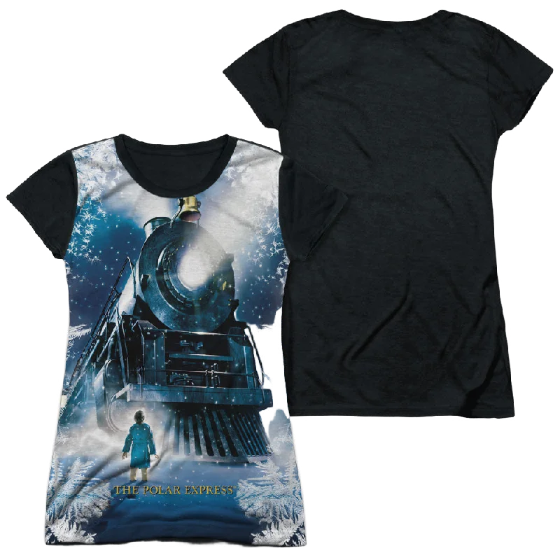 Polar Express Journey - Juniors Black Back T-Shirt Wool Fabric Cashmere Fabric Tweed Fabric Polar Express Journey - Juniors Black Back T-Shirt Wool Fabric Cashmere Fabric Tweed Fabric