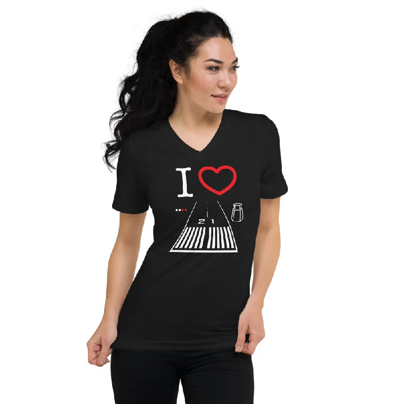 Santa Monica Airport Runway 21 / 3 short sleeve v-neck T-shirt (black) Lace Blend Ribbed Blend Corduroy Blend Santa Monica Airport Runway 21 / 3 short sleeve v-neck T-shirt (black) Lace Blend Ribbed Blend Corduroy Blend