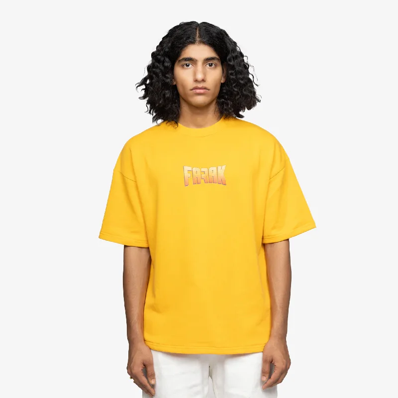 F A R A K | SARDAAR KA NAMAK T-SHIRT { YELLOW/YELLOW Mesh Blend Leather Blend Suede Blend F A R A K | SARDAAR KA NAMAK T-SHIRT { YELLOW/YELLOW Mesh Blend Leather Blend Suede Blend