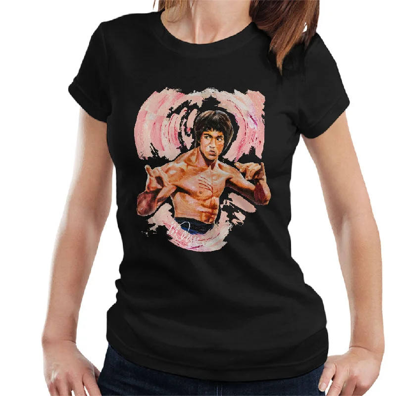 Sidney Maurer Original Portrait Of Bruce Lee Enter The Dragon Women's T-Shirt Rayon Fabric Velvet Fabric Corduroy Fabric Sidney Maurer Original Portrait Of Bruce Lee Enter The Dragon Women's T-Shirt Rayon Fabric Velvet Fabric Corduroy Fabric