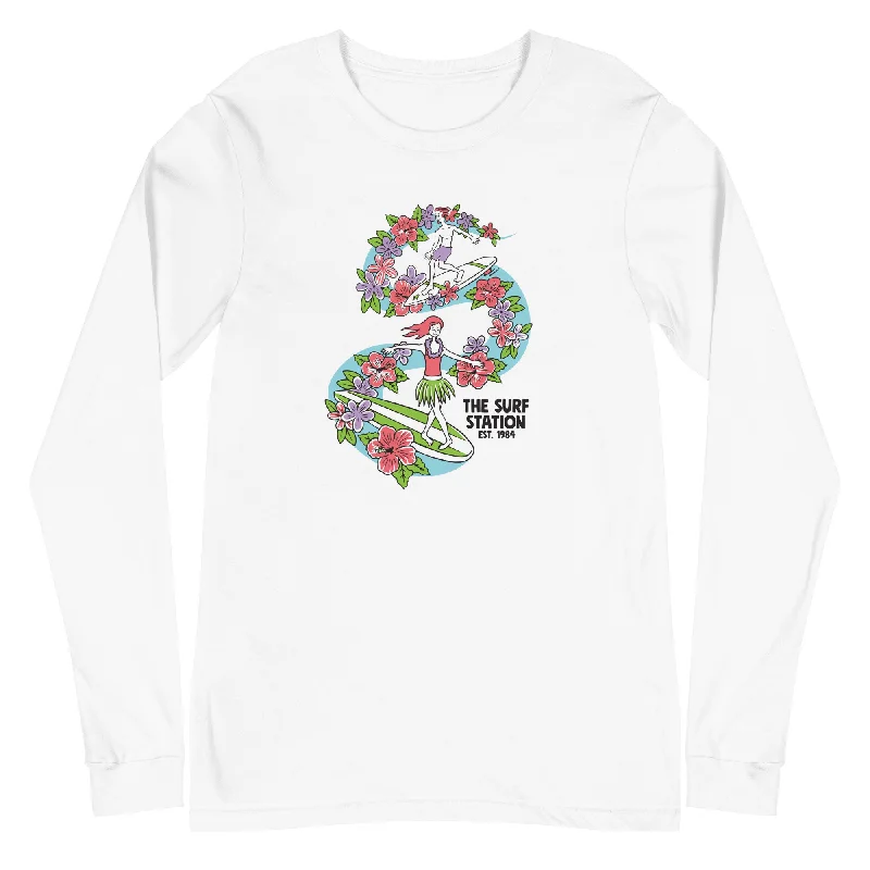 Surf Station x Karen Pedone Flower Slide Women's L/S T-Shirt Chenille Blend Fleece Blend Nylon Blend Surf Station x Karen Pedone Flower Slide Women's L/S T-Shirt Chenille Blend Fleece Blend Nylon Blend
