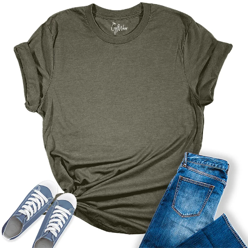 Womens Heather Military Green T Shirts Premium Casual Short Sleeve Shirts Oversized Tops Striped Floral Plaid Womens Heather Military Green T Shirts Premium Casual Short Sleeve Shirts Oversized Tops Striped Floral Plaid